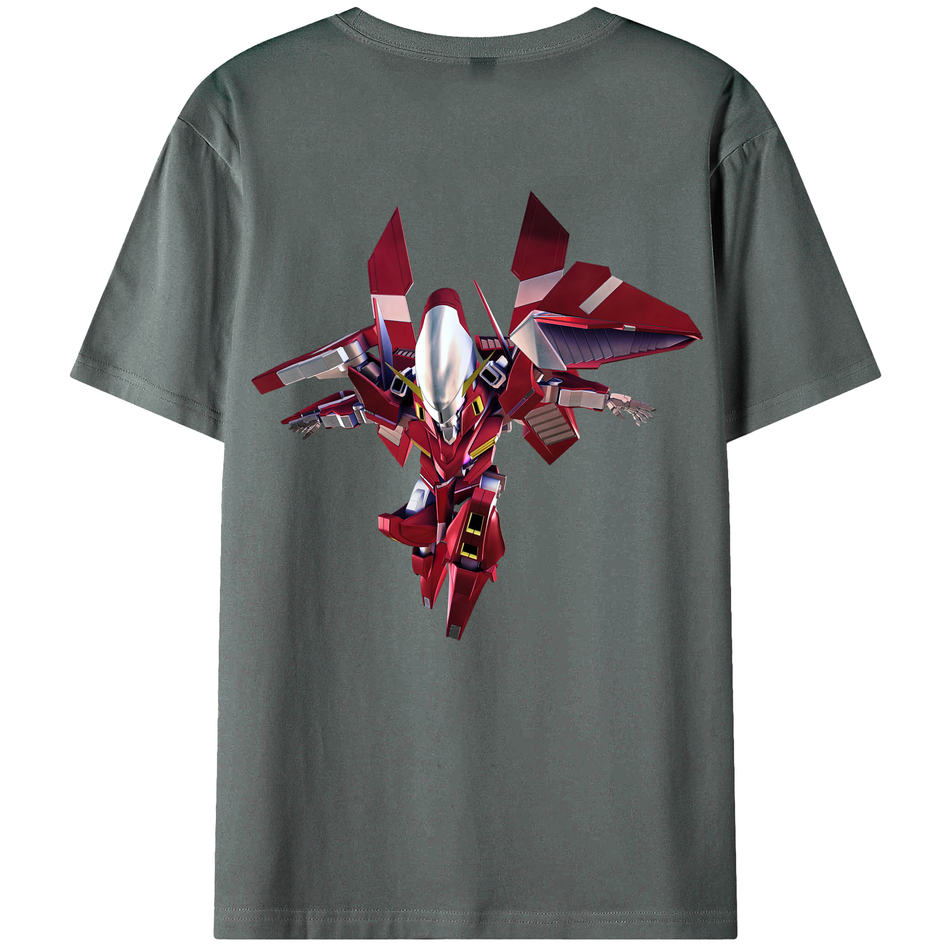 （画像用） 機動戦士ガンダム Mobile Suit Gundam 綿100％ メンズ半袖Tシャツ（バックプリント） 通気性